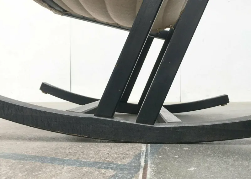 Pamono Mid-Century German Minimalist Safari Rocking Chair from Casala, 1960s> Rocking Chairs