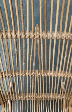 Pamono Mid-Century German Rattan Rocking Chair from Deutschen Werkstätten Hellerau, 1960s><noscript><img width=