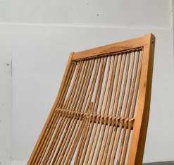 Pamono Mid-Century German Rattan Rocking Chair from Deutschen Werkstätten Hellerau, 1960s><noscript><img width=