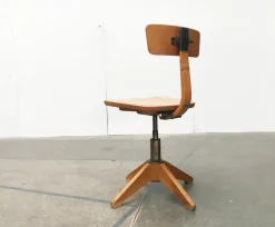 Sale Pamono Mid-Century German Wooden Swivel Chair from Sedus