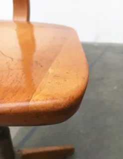 Sale Pamono Mid-Century German Wooden Swivel Chair from Sedus