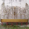 Sale Pamono Mid-Century Gold Wrought Iron Headboard, 1950s