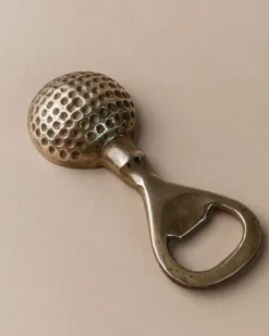 Pamono Mid-Century Golf Ball Bottle Opener in Brass, Italy, 1960s