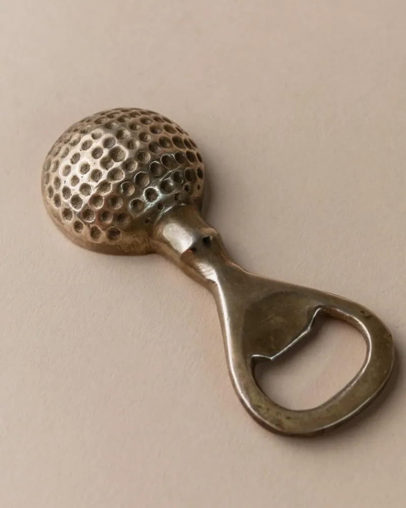 Pamono Mid-Century Golf Ball Bottle Opener in Brass, Italy, 1960s