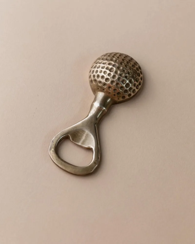 Pamono Mid-Century Golf Ball Bottle Opener in Brass, Italy, 1960s