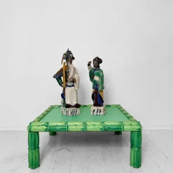 Pamono Mid-Century Green Ceramic Coffee Table by Colin Morrow for Arpex Rome, 1970s><noscript><img width=