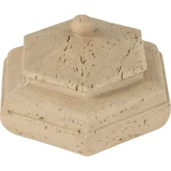 Hot Pamono Mid-Century Hexagonal Travertine Box in the style of Fratelli Mannelli, Italy, 1970s