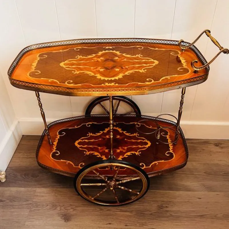 Pamono Mid-Century Hollywood Regency Italian Bar Cart> Serving Bar Carts & Trolleys