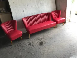 Discount Pamono Mid-Century Hungarian Vinyl Living Room Set, 1960s, Set of 3