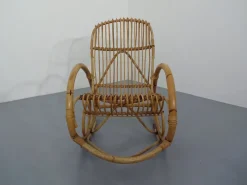 Clearance Pamono Mid-Century Italian Bamboo Rocking Chair, 1950s