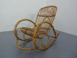 Clearance Pamono Mid-Century Italian Bamboo Rocking Chair, 1950s