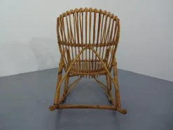 Clearance Pamono Mid-Century Italian Bamboo Rocking Chair, 1950s