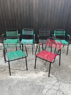 New Pamono Mid-Century Italian Bar Chairs, 1960s, Set of 6