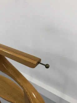 Pamono Mid-Century Italian Beech and Brass Suit Rack from Fratelli Reguitti, 1950s