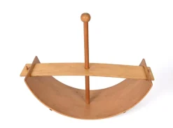 Pamono Mid-Century Italian Beech Plywood Wood Children Rocking Toy Chair, 1970s><noscript><img width=