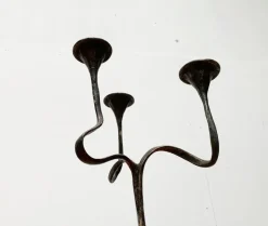 Pamono Mid-Century Italian Brutalist Bronze Amadeus Series Candleholder by Kurt Jesch for Fratelli Tonini