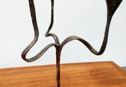 Pamono Mid-Century Italian Brutalist Bronze Amadeus Series Candleholder by Kurt Jesch for Fratelli Tonini