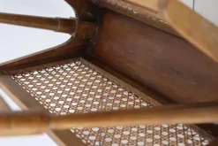 Pamono Mid-Century Italian Cane, Rattan and Wood Magazine Rack, 1960s><noscript><img width=