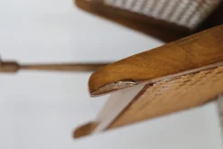 Pamono Mid-Century Italian Cane, Rattan and Wood Magazine Rack, 1960s><noscript><img width=