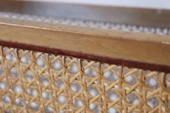 Pamono Mid-Century Italian Cane, Rattan and Wood Magazine Rack, 1960s><noscript><img width=