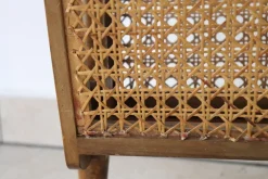 Pamono Mid-Century Italian Cane, Rattan and Wood Magazine Rack, 1960s><noscript><img width=