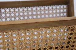 Pamono Mid-Century Italian Cane, Rattan and Wood Magazine Rack, 1960s><noscript><img width=