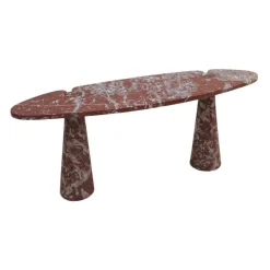 Online Pamono Mid-Century Italian Console Table in Red Marble by Angelo Mangiarotti for Skipper, 1970s