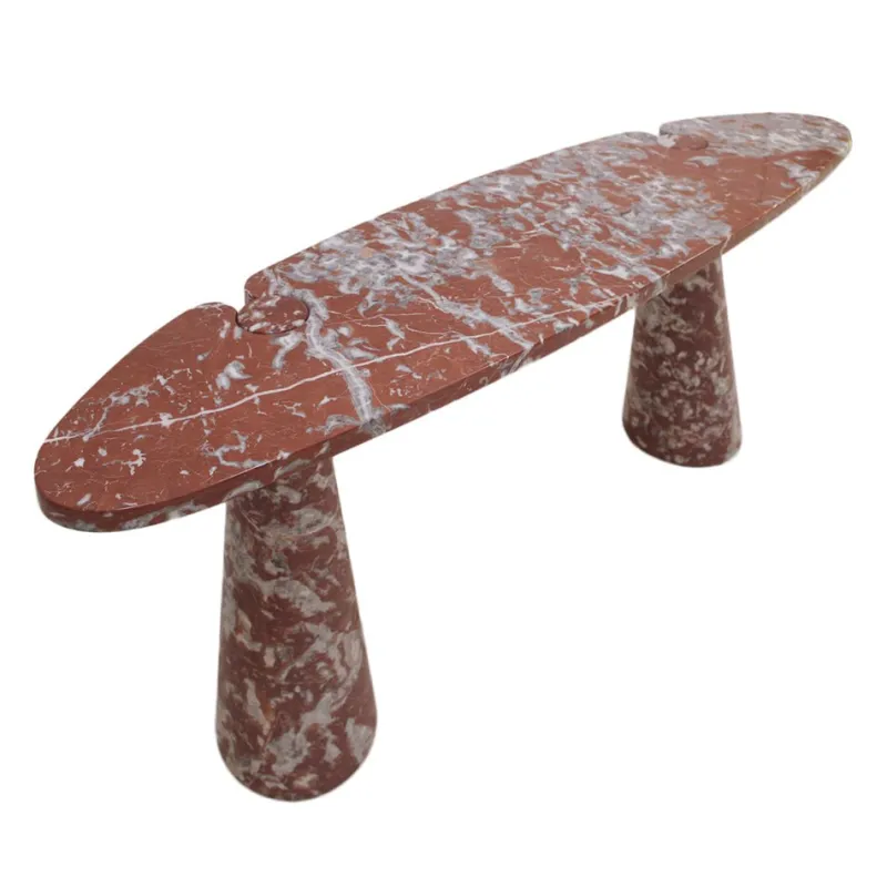Online Pamono Mid-Century Italian Console Table in Red Marble by Angelo Mangiarotti for Skipper, 1970s