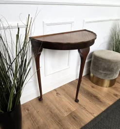 Best Pamono Mid-Century Italian Demi-Lune Console Side Table in Wood, 1960s