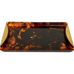 Sale Pamono Mid-Century Italian Faux Tortoiseshell Serving Tray by Guzzini, 1970s