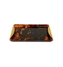 Sale Pamono Mid-Century Italian Faux Tortoiseshell Serving Tray by Guzzini, 1970s