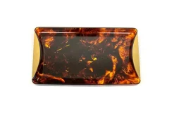 Sale Pamono Mid-Century Italian Faux Tortoiseshell Serving Tray by Guzzini, 1970s