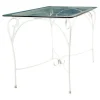 Discount Pamono Mid-Century Italian Garden Table in White Wrought Iron & Glass, 1960s