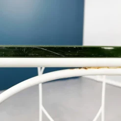 Discount Pamono Mid-Century Italian Garden Table in White Wrought Iron & Glass, 1960s