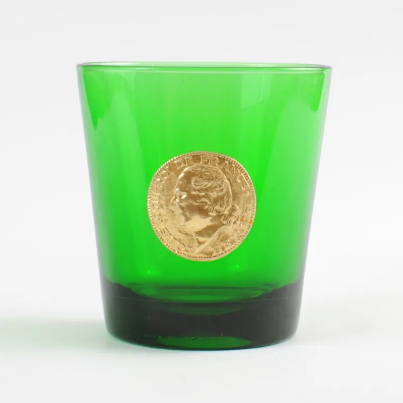 Pamono Mid-Century Italian Green Glasses from Byrrh, Set of 6> Glassware