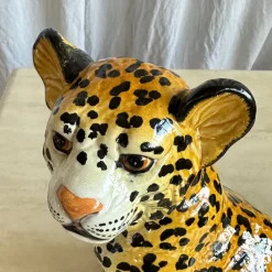 Outlet Pamono Mid-Century Italian Handmade Ceramic Baby Leopards, 1970s, Set of 2