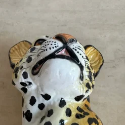 Outlet Pamono Mid-Century Italian Handmade Ceramic Baby Leopards, 1970s, Set of 2