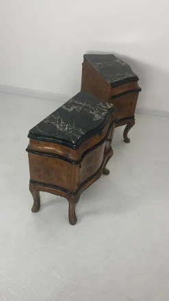Sale Pamono Mid-Century Italian Marble Top Nightstands, 1950s, Set of 2