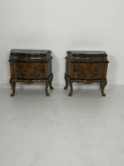 Sale Pamono Mid-Century Italian Marble Top Nightstands, 1950s, Set of 2