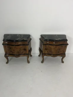 Sale Pamono Mid-Century Italian Marble Top Nightstands, 1950s, Set of 2