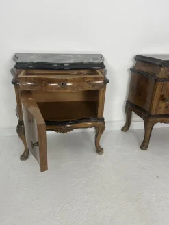 Sale Pamono Mid-Century Italian Marble Top Nightstands, 1950s, Set of 2