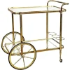 Pamono Mid-Century Italian Modern Bar Cart in Brass & Glass, 1950s> Serving Bar Carts & Trolleys