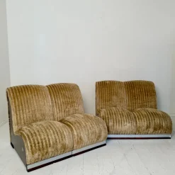 Online Pamono Mid-Century Italian Modular Sofa in Beige Corduroy, 1970s, Set of 5