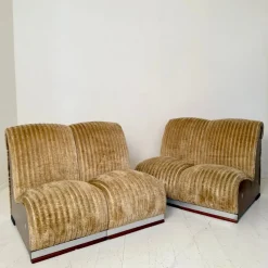 Online Pamono Mid-Century Italian Modular Sofa in Beige Corduroy, 1970s, Set of 5