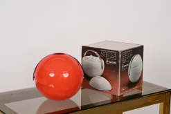 Clearance Pamono Mid-Century Italian Orange Plastic Ball-Shaped Ice Bucket from Guzzini, 1970s