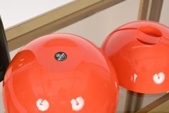 Clearance Pamono Mid-Century Italian Orange Plastic Ball-Shaped Ice Bucket from Guzzini, 1970s
