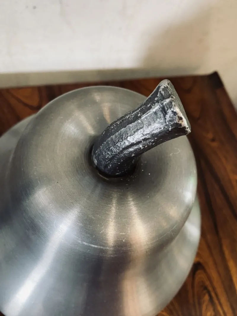 Pamono Mid-Century Italian Pear Ice Bucket in Aluminum
