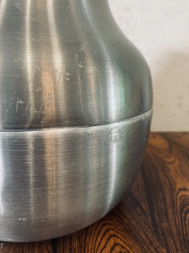 Pamono Mid-Century Italian Pear Ice Bucket in Aluminum