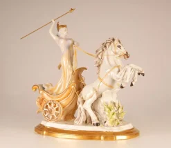 Pamono Mid-Century Italian Porcelain Sculpture of Diana the Huntress by Cesare Villari for Capodimonte><noscript><img width=