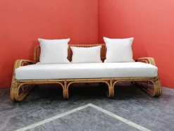 Pamono Mid-Century Italian Rattan and Bamboo Sofa, 1960s> Garden Seating